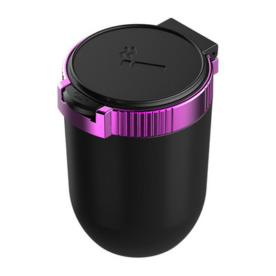 Scrumieră universală pentru mașină cu lumini LED cu capac Personalitate creativă acoperită mașină în interiorul mașinii multifuncționale