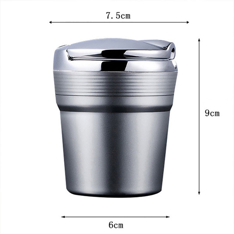 Scrumieră cu lumină LED pentru mașină Scrumieră portabilă pentru trabucuri Tavă de cenușă din aliaj Cupă din aluminiu Cupă fără fum pentru Changan 2022 Accesorii auto de lux