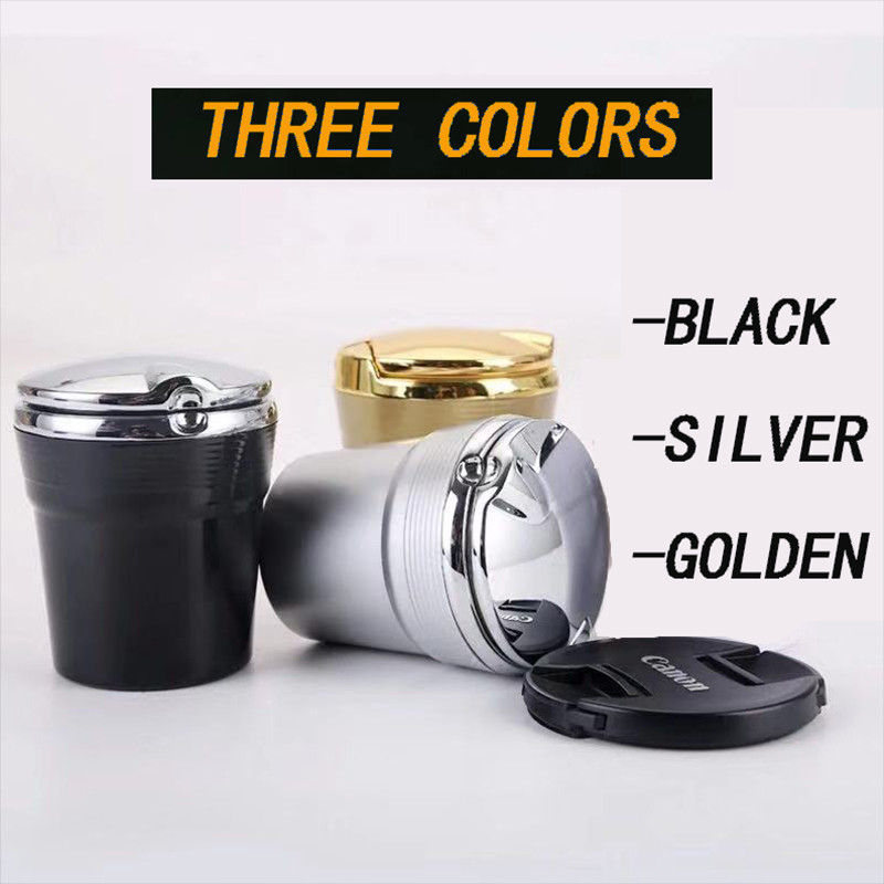 Scrumieră cu lumină LED pentru mașină Scrumieră portabilă pentru trabucuri Tavă de cenușă din aliaj Cupă din aluminiu Cupă fără fum pentru Changan 2022 Accesorii auto de lux