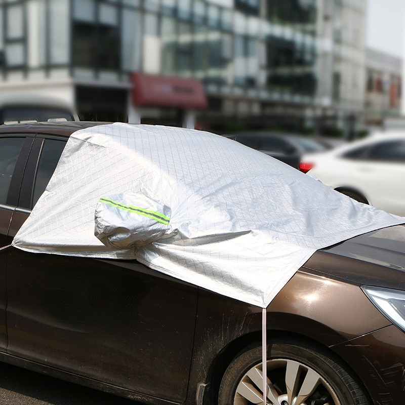 1db univerzális félig jármű fedél porvédő napvédő autó burkolatok SUV szedán kültéri beltéri autóvédő tok autó külső alkatrészei