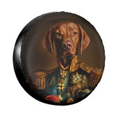 Bertie The Hungarian Vizsla Husă pentru roată de rezervă Husă pentru roată de portret pentru câini, rezistentă la praf, pentru Jeep Hummer 14" 15" 16" 17" inch