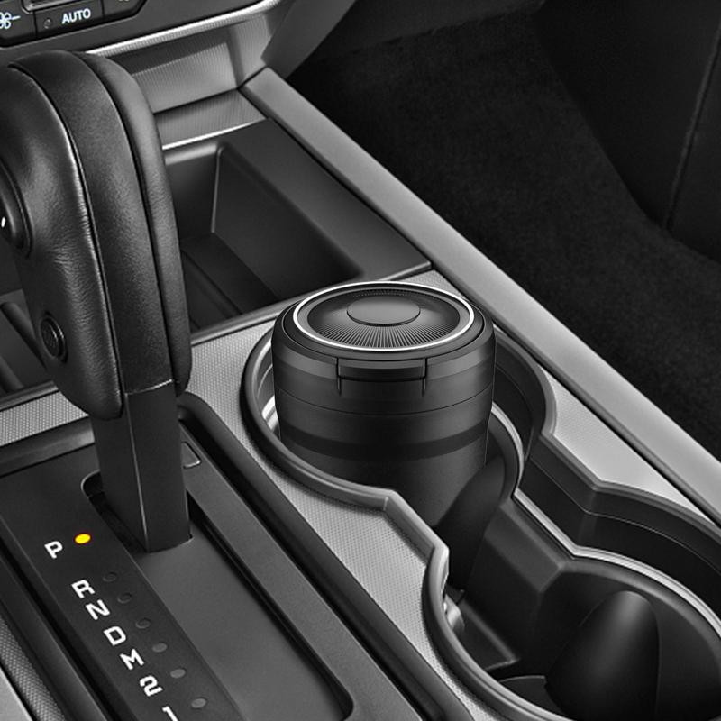 Cutie de depozitare pentru scrumieră auto Accesorii auto Multifuncțională Pop-up Mini scrumieră portabilă LED cu lumină fără fum Cupă pentru fum 1buc