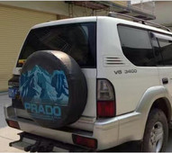 Autó 14" 15" 16" nagy teherbírású PVC bőr tartalék gumiabroncs borítótok védőtáska tok Toyota Prado számára