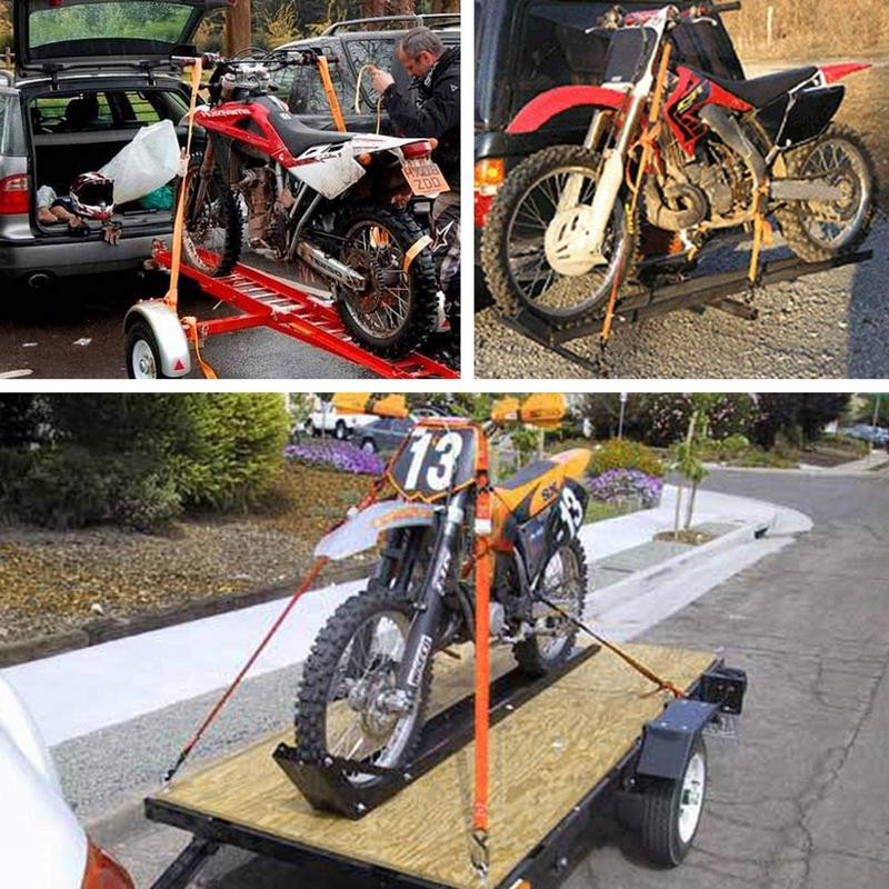 6kom trake za vezivanje 4.5MX 1CM zatezno uže za automobil Torba za prtljagu Vezivanje za teret s metalnom kopčom Zatezač užeta za vuču Dodaci za automobile