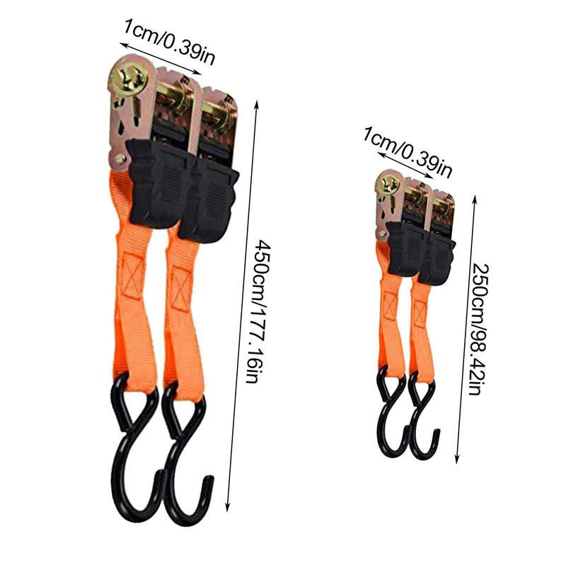 6kom trake za vezivanje 4.5MX 1CM zatezno uže za automobil Torba za prtljagu Vezivanje za teret s metalnom kopčom Zatezač užeta za vuču Dodaci za automobile