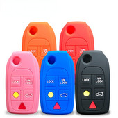 Husa pentru chei auto cu gel de silice pentru Volvo C30 C70 S40 S60 S80 V50 V70 XC70 XC90 ect. Husă de protecție pentru cheia mașinii cu 5 butoane