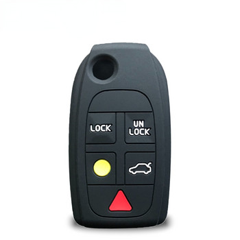Θήκη κάλυψης κλειδιού αυτοκινήτου Silica Gel για Volvo C30 C70 S40 S60 S80 V50 V70 XC70 XC90 κ.λπ. Προστατευτικό κάλυμμα κλειδιού αυτοκινήτου με 5 κουμπιά