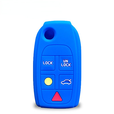 Husa pentru chei auto cu gel de silice pentru Volvo C30 C70 S40 S60 S80 V50 V70 XC70 XC90 ect. Husă de protecție pentru cheia mașinii cu 5 butoane