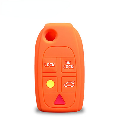 Husa pentru chei auto cu gel de silice pentru Volvo C30 C70 S40 S60 S80 V50 V70 XC70 XC90 ect. Husă de protecție pentru cheia mașinii cu 5 butoane