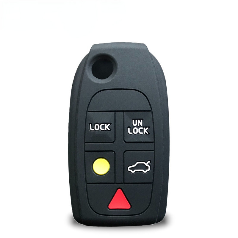 Husa pentru chei auto cu gel de silice pentru Volvo C30 C70 S40 S60 S80 V50 V70 XC70 XC90 ect. Husă de protecție pentru cheia mașinii cu 5 butoane