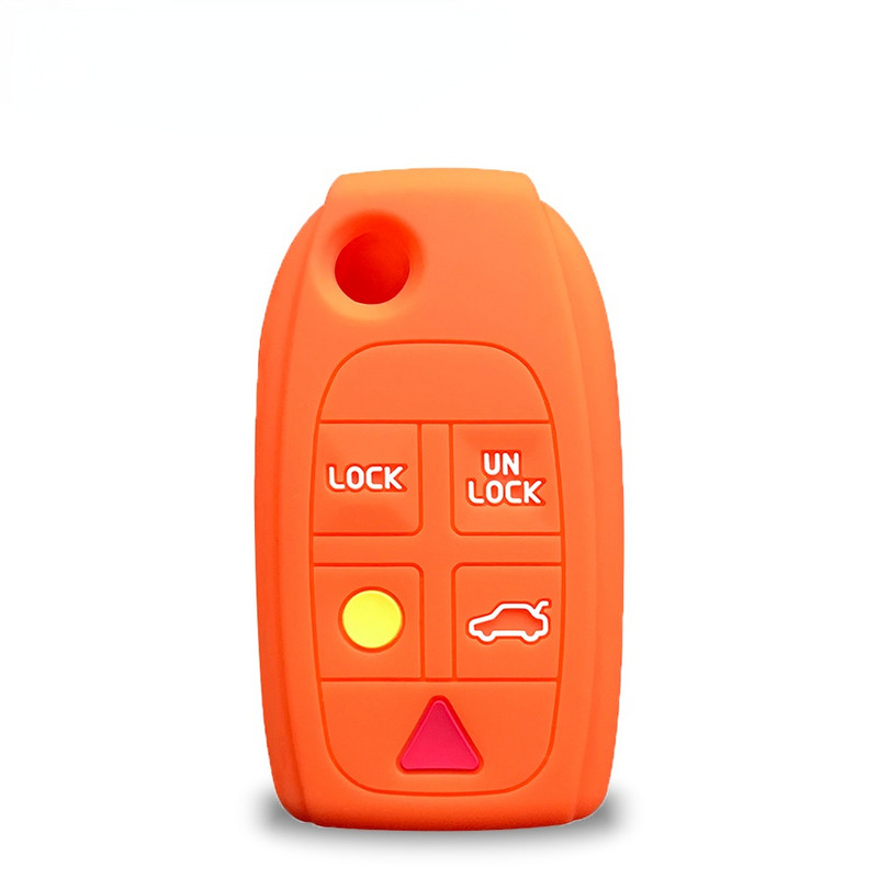 Husa pentru chei auto cu gel de silice pentru Volvo C30 C70 S40 S60 S80 V50 V70 XC70 XC90 ect. Husă de protecție pentru cheia mașinii cu 5 butoane