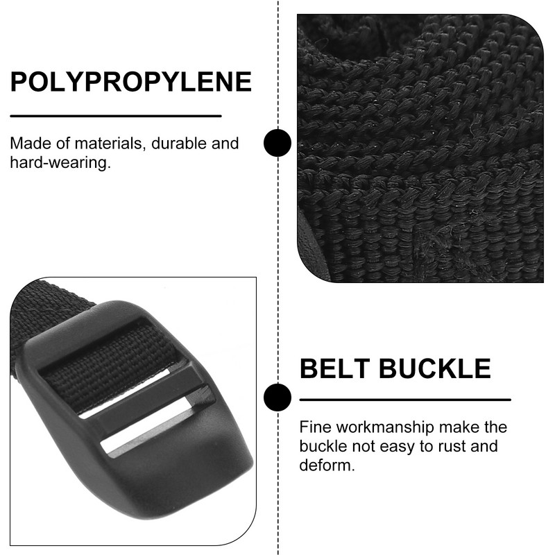 3 bucăți 1,5 m curele de fixare practice, centură cu clichet, curea pentru valiză, ancorare pentru încărcătură cu cataramă de presare pentru exterior (negru)