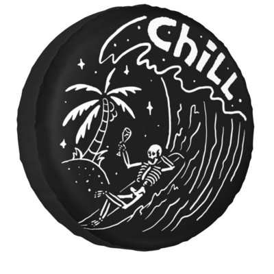 Surf Surfer Chasing Sunsets pótkerék burkolat Jeep Honda 4WD RV Custom Surfing Tire Protector 14" 15" 16" 17" hüvelyk