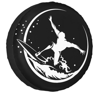 Surf Surfer Chasing Sunsets pótkerék burkolat Jeep Honda 4WD RV Custom Surfing Tire Protector 14" 15" 16" 17" hüvelyk