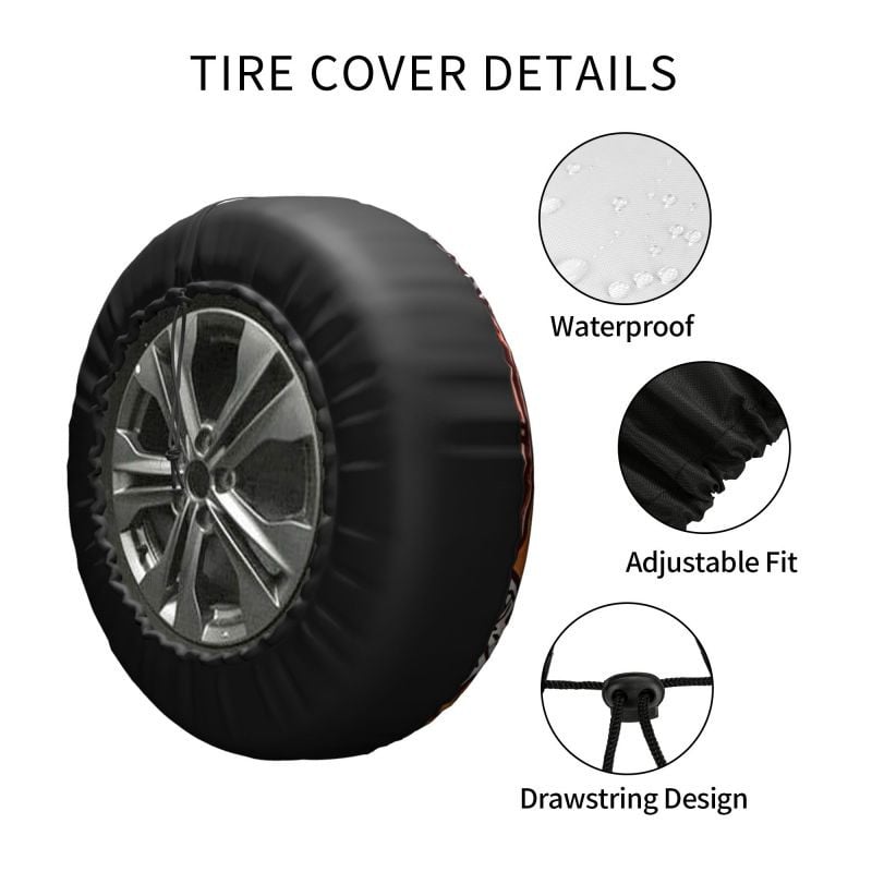 Surf Surfer Chasing Sunsets pótkerék burkolat Jeep Honda 4WD RV Custom Surfing Tire Protector 14" 15" 16" 17" hüvelyk