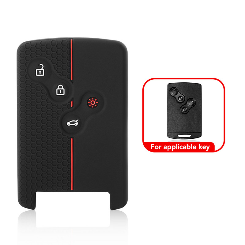 Szilikon autós kulcstartó tok Renault Megane 2 3 Clio Scenic Duster Kaptur Captur Logan Laguna Zoe Koleos Danilo Nema Fluence-hez