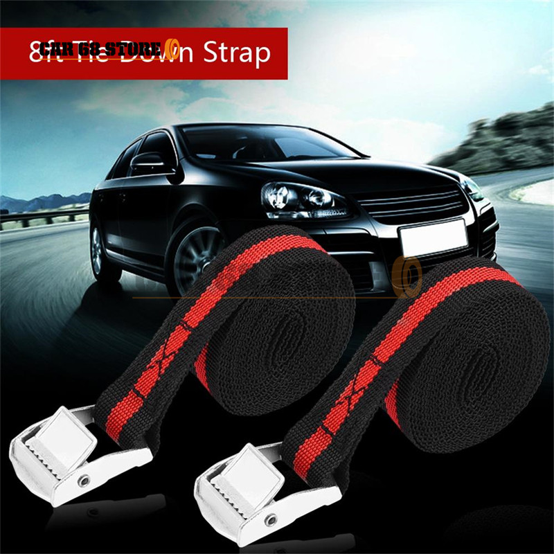 2 buc/4 buc 8ft, mașină, camion, curea de încărcare, fixare pentru bagaje, cu clichet, cataramă pentru centură, chingă din poliester, pentru uz casnic sau comercial