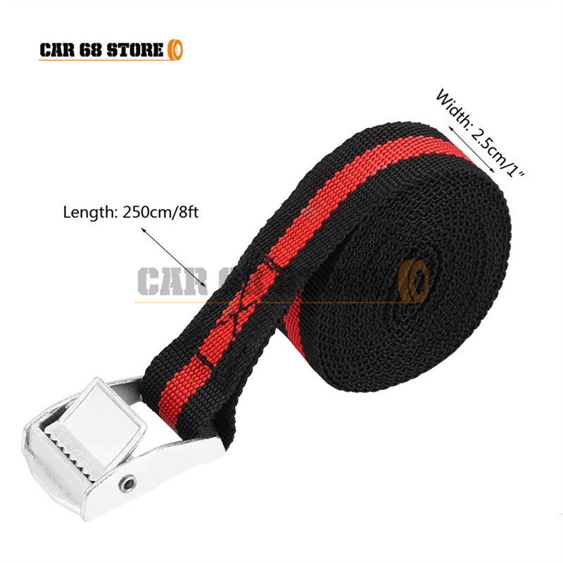 2 buc/4 buc 8ft, mașină, camion, curea de încărcare, fixare pentru bagaje, cu clichet, cataramă pentru centură, chingă din poliester, pentru uz casnic sau comercial