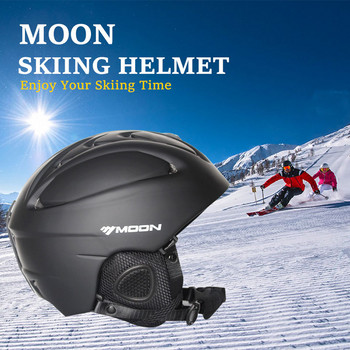 MOON Skiing Snowboard Κράνος Ανδρικά Χειμερινά Ενήλικες Εξοπλισμός Skateboard Αθλητικά Ασφάλεια Κράνος για χιόνι Άνδρες Γυναίκες με γυαλιά