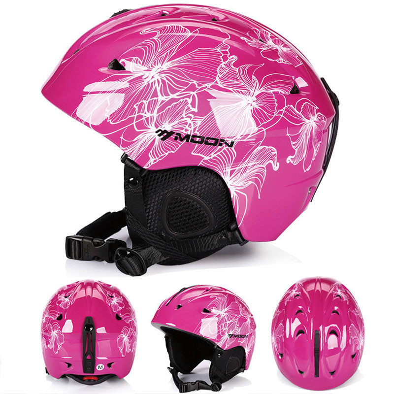 MOON Ски Сноуборд Каска Мъжка Зима Възрастни Скейтборд Екипировка Спортна Безопасност Ски Ски Каска Мъже Жени с очила