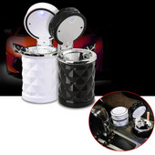 Scrumieră pentru mașină Scăzută pentru țigară fără fum pentru utilizare în aer liber Suport pentru cenușă rezistentă la vânt Tavă pentru scrumiere stins automat