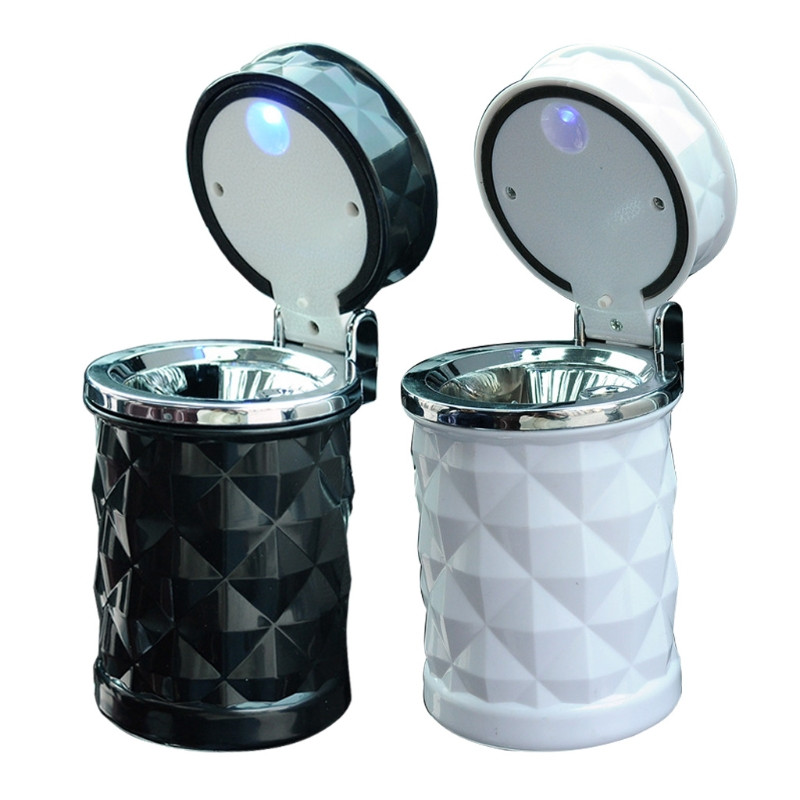 Scrumieră pentru mașină Scăzută pentru țigară fără fum pentru utilizare în aer liber Suport pentru cenușă rezistentă la vânt Tavă pentru scrumiere stins automat