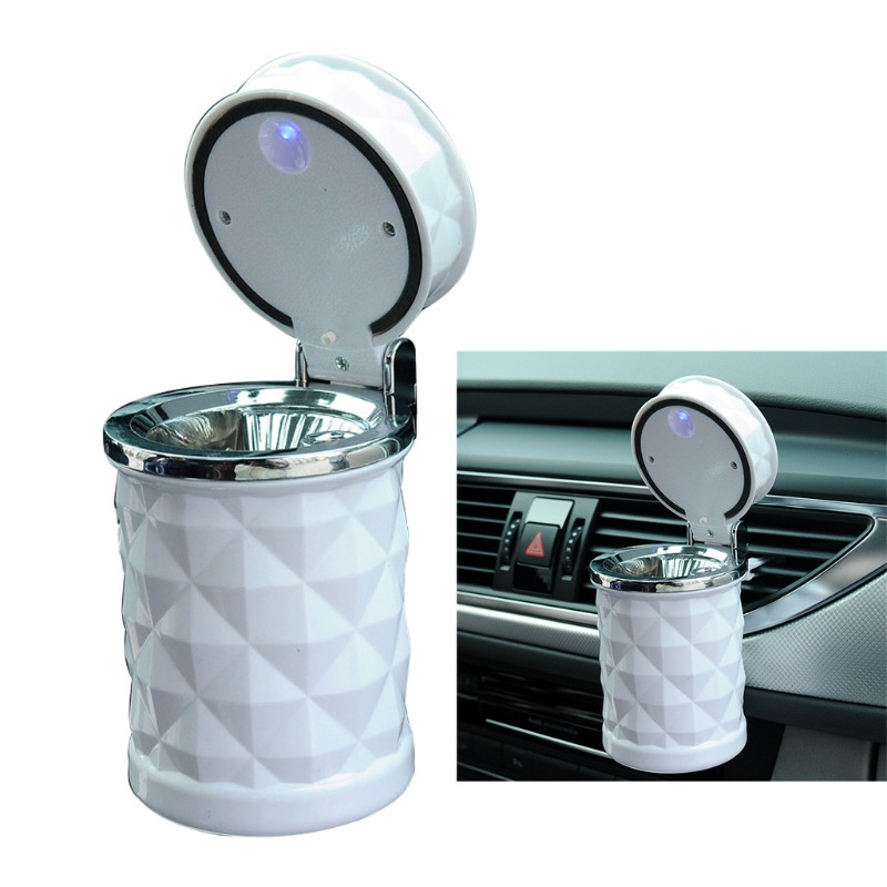 Scrumieră pentru mașină Scăzută pentru țigară fără fum pentru utilizare în aer liber Suport pentru cenușă rezistentă la vânt Tavă pentru scrumiere stins automat