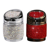 Scrumieră portabilă pentru mașină cu strass cu lumină LED Cristal diamant Scrumieră pentru mașină Scrumieră Suport pentru pahare pentru fete1Accesorii auto