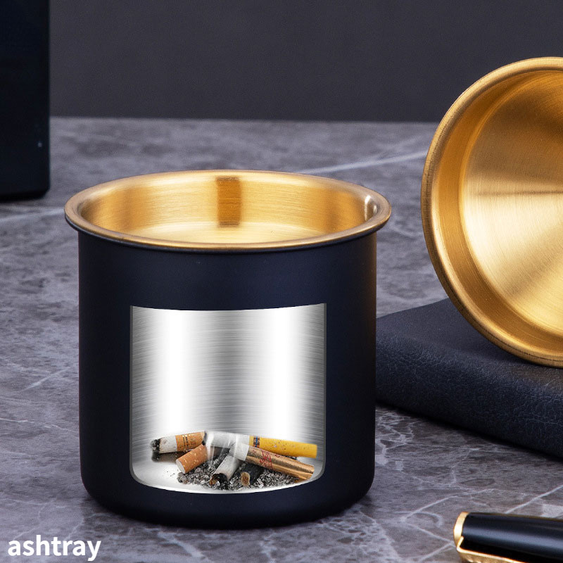 Scrumieră detașabilă din metal din oțel inoxidabil Pâlnie creativă Scrumieră pentru mașină rezistentă la vânt Cupă Camera de zi Anti-frasină zburătoare Birou Decor acasă