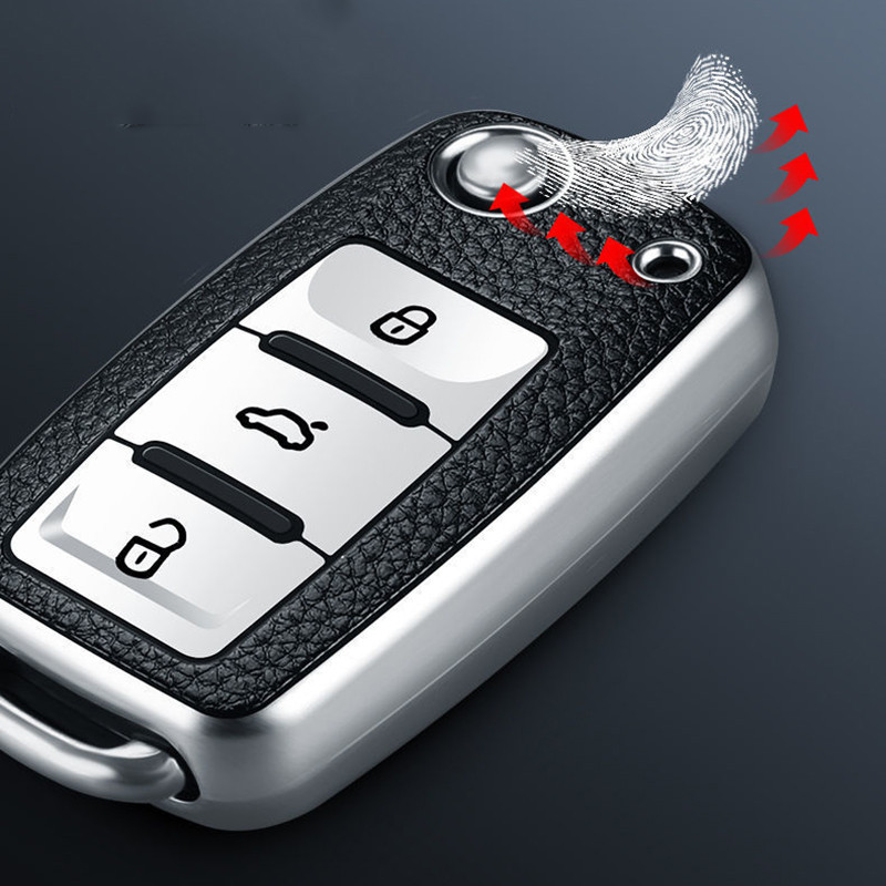 Husă din piele TPU pentru cheia de la distanță pentru Volkswagen VW Bora Polo Tiguan Jetta Passat B5 B6 B7 Golf Beetle pentru Skoda Octavia