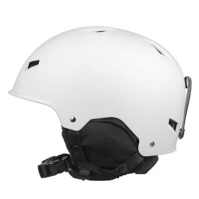 2021 New Women Men Snowboard Helmet with Detachable Earmuff Men Women Snow Helmets with Goggle Fixed Strap Safety Ski Helmet