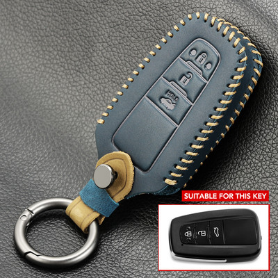 Ādas atslēgas futrālis Toyota Camry CHR Corolla RAV4 Avalon Land Cruiser Prado Prius tālvadības pults vāciņam 2 3 4 poga 2018 2019 2020