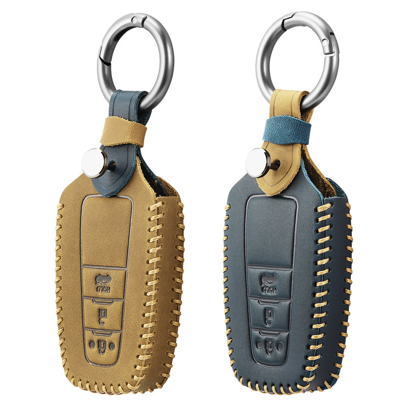 Husă din piele pentru chei pentru Toyota Camry CHR Corolla RAV4 Avalon Land Cruiser Prado Prius Husă pentru telecomandă 2 3 4 butoane 2018 2019 2020