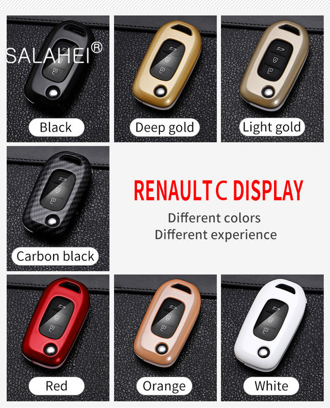 Husa pentru chei de mașină din ABS pentru Renault Koleos Kadjar Scenic Megane Sandero Espace Clio Captur Kangoo Laguna Talisman Twingo