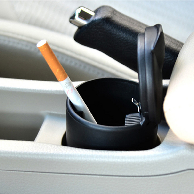 Mini Coș de gunoi pentru mașină Coș de gunoi portabil negru Coș de gunoi Cutie de depozitare pentru mașină Scrumieră Accesorii universale pentru mașină