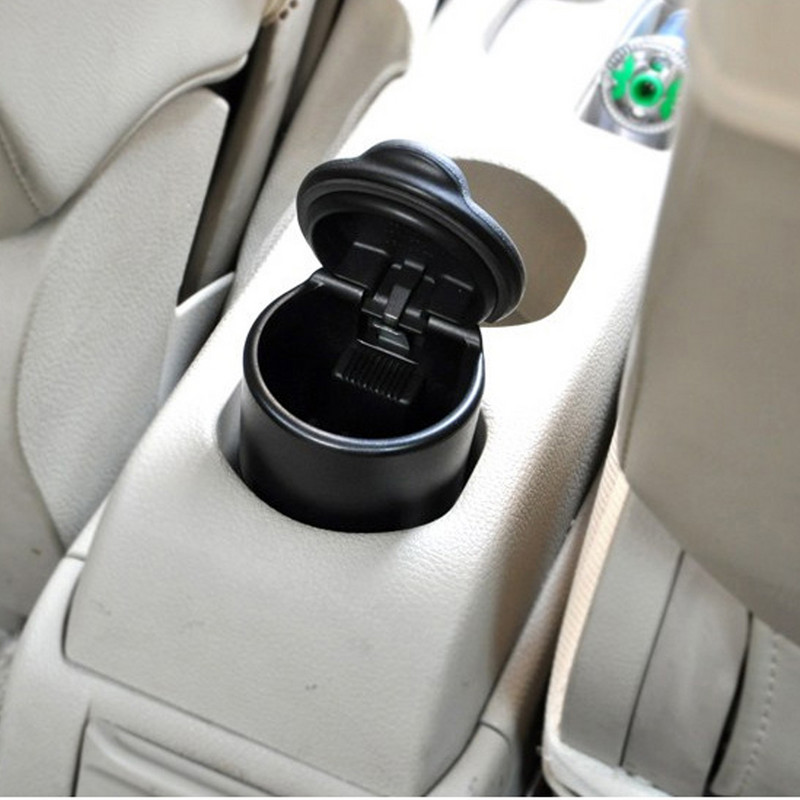 Mini Coș de gunoi pentru mașină Coș de gunoi portabil negru Coș de gunoi Cutie de depozitare pentru mașină Scrumieră Accesorii universale pentru mașină