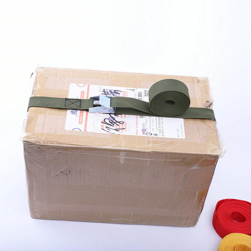 Cureaua de fixare cu cataramă de 6M Curele de încărcare pentru mașină, motocicletă, bicicletă, cu cataramă metalică, frânghie de remorcare, centură puternică cu clichet pentru centură de bagaje