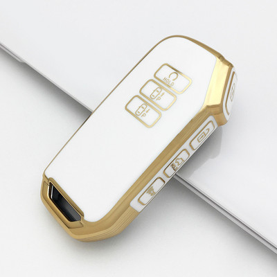 7 butoane TPU carcasă pentru chei de la distanță pentru Kia Sorento MQ4 2020 2021 Gold Edge Shell chei de înaltă calitate breloc breloc