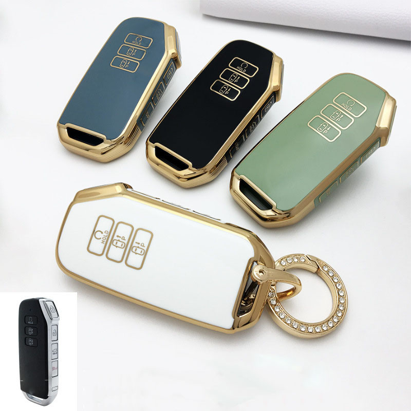 7 butoane TPU carcasă pentru chei de la distanță pentru Kia Sorento MQ4 2020 2021 Gold Edge Shell chei de înaltă calitate breloc breloc