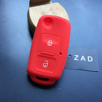 ZAD силиконов калъф за автомобилен ключ Защита на капака за VW Amarok Polo Golf MK4 Bora Jetta Altea за седалка за skoda Octavia Fabia 2 бутона