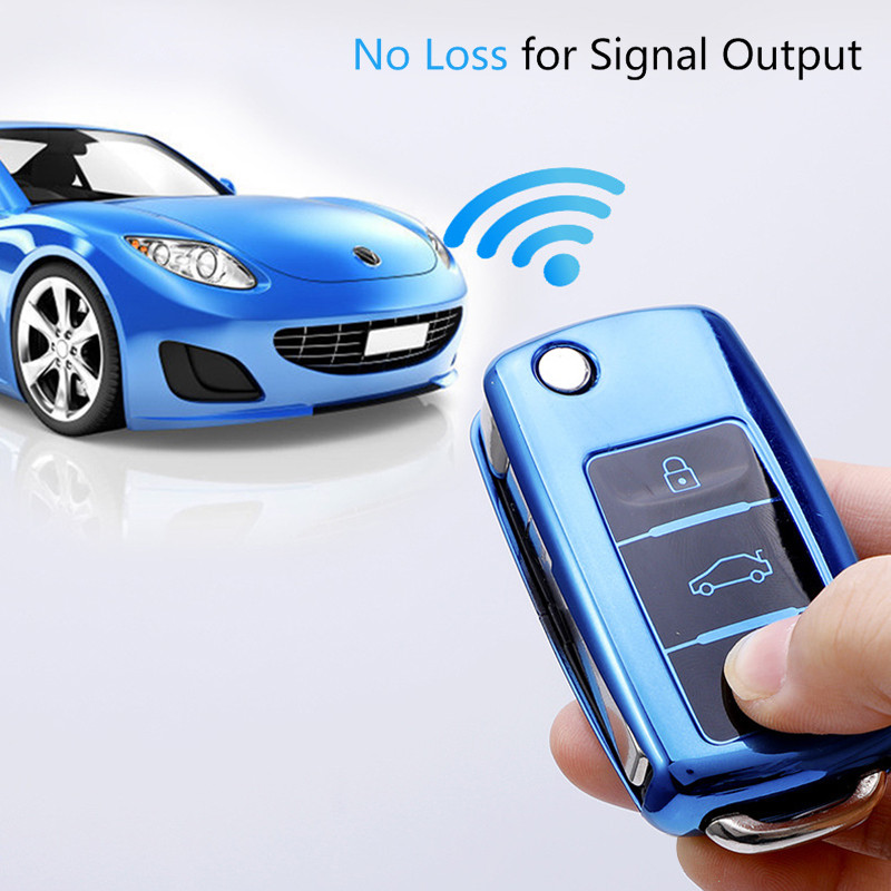 Θήκη για κλειδί αυτοκινήτου Πλήρες προστατευτικό κάλυμμα για VW Volkswagen Polo Tiguan Passat b8 Golf 4 5 6 MK4 Jetta Lavida Skoda