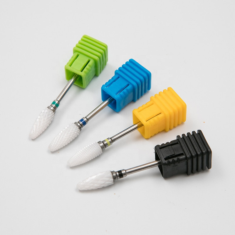 Torță Cilindru Freză Freză din ceramică Burghie pentru găurit electric Manichiură Pedichiură Îndepărtarea pielii moarte Instrumente pentru arta unghiilor