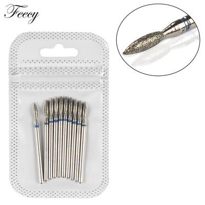 10 buc Freză cu diamante pentru manichiură Set de burghie pentru unghii Accesorii Pedichiură Mașină electrică Nail Bit Flys Gel Remover Tool