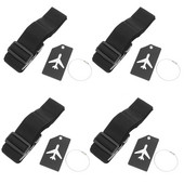 Csomagszíj pántok Bőrönd Utazási Rögzítő öv Biztonsági Elasztikus Azonosító Címke Nyakkendő Csomagolás Csatlakozó címkék