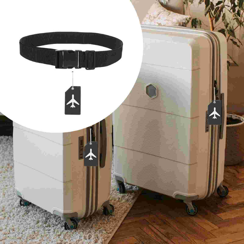 Csomagszíj pántok Bőrönd Utazási Rögzítő öv Biztonsági Elasztikus Azonosító Címke Nyakkendő Csomagolás Csatlakozó címkék