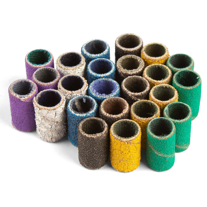 100 bucăți de găurit pentru unghii benzi de șlefuit pentru șlefuit de unghii șlefuit șlefuit set de benzi pentru unghii acrilice, instrumente pentru îndepărtarea gelului de pedichiură