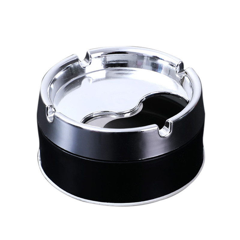 Automobilių priedai Peleninė su užrakinamu dangčiu Nešiojamas metalinis stalinis pelenų dėklas lauko kišeninė peleninė