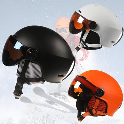 Мъже Жени Зима Снежни спортове Ски Колоездене Интегрално формована каска за сноуборд Capacete Casco Здрава шосейна MTB велосипедна каска