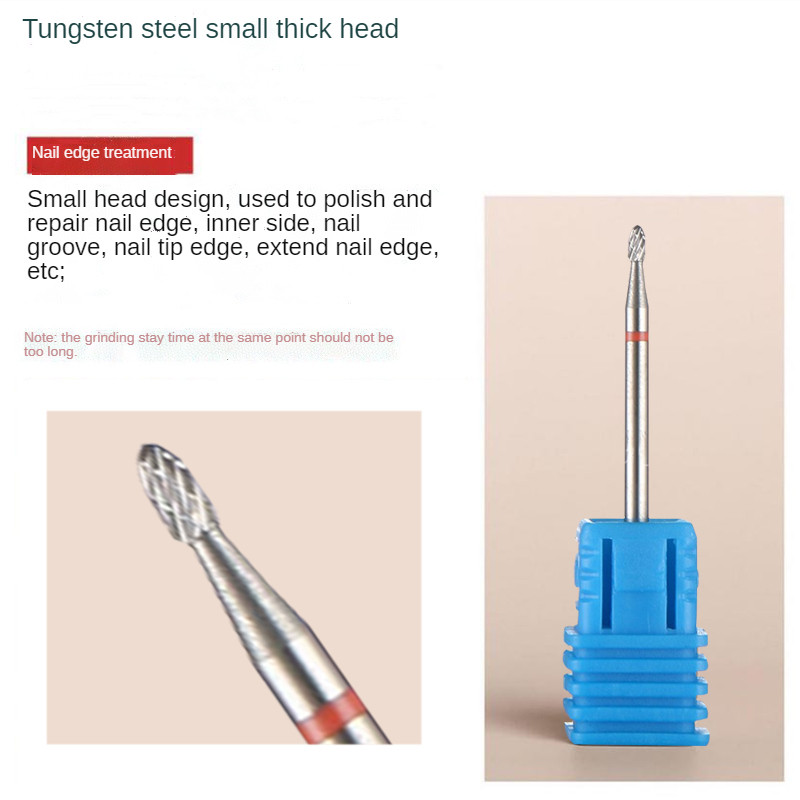 5 bucăți freză din oțel tungsten pentru manichiură, îndepărtarea gelului de lac, set de burghie pentru unghii