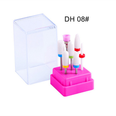 Set de freze combinate pentru manichiură, set de burghie pentru unghii din ceramică Instrumente electrice pentru lustruire cu gel